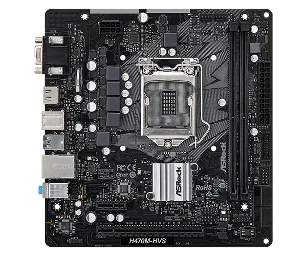 Asrock H470M-HVS Intel H470 Micro ATX Motherboard 