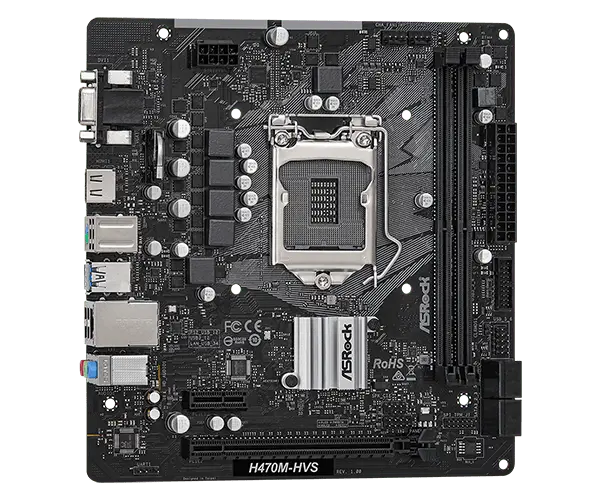 Asrock H470M-HVS Intel H470 Micro ATX Motherboard 