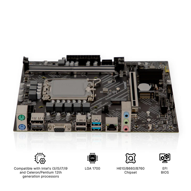 PowerX PMB H610 DDR4 Motherboard  Microcenter India