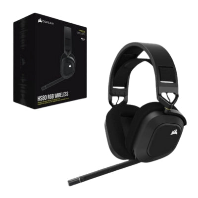 Corsair HS80 RGB WIRELESS Premium Gaming Headset with Spatial Audio  Microcenter India