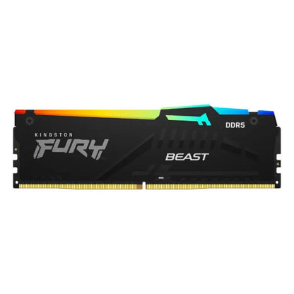 Kingston Fury Beast RGB EXPO 16GB (16GBx1) DDR5 5200MHz Desktop RAM Black  Microcenter India