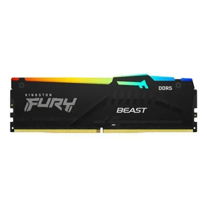 Kingston Fury Beast RGB XMP 16GB (16GBx1) DDR5 5200MHz Desktop RAM Black  Microcenter India