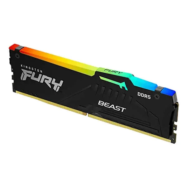 Kingston Fury Beast RGB XMP 16GB (16GBx1) DDR5 5200MHz Desktop RAM Black  Microcenter India