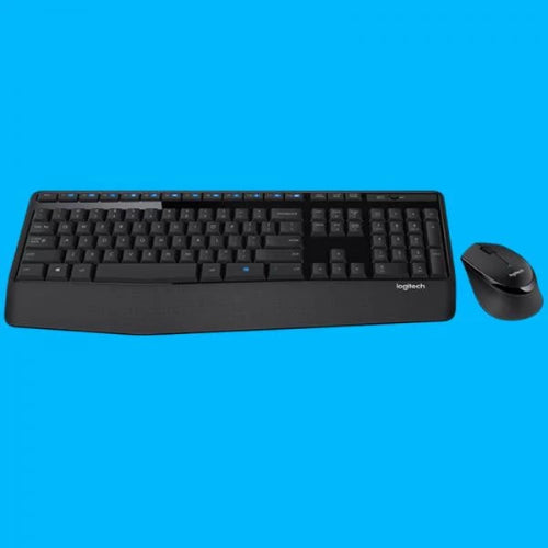 Logitech MK345 Wireless Combo Full-Sized Keyboard with Palm Rest and Comfortable Right-Handed Mouse - Microcenter India.