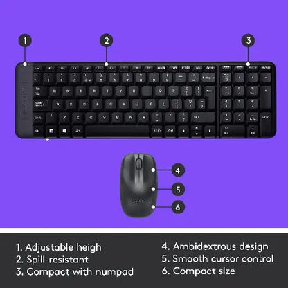 Logitech MK220 Compact Wireless Keyboard and Mouse Combo for Windows - Microcenter India.
