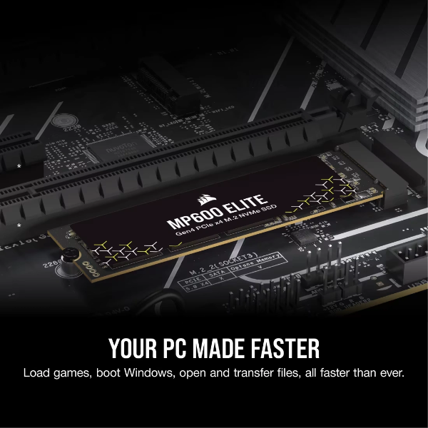 Corsair MP600 ELITE 4TB PCIe Gen4 x4 NVMe 1.4 M.2 SSD - Microcenter India.