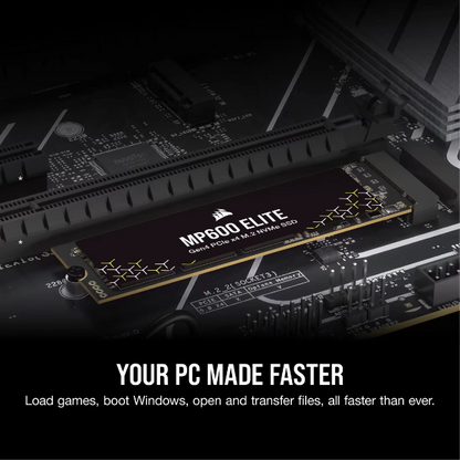 Corsair MP600 ELITE 4TB PCIe Gen4 x4 NVMe 1.4 M.2 SSD - Microcenter India.
