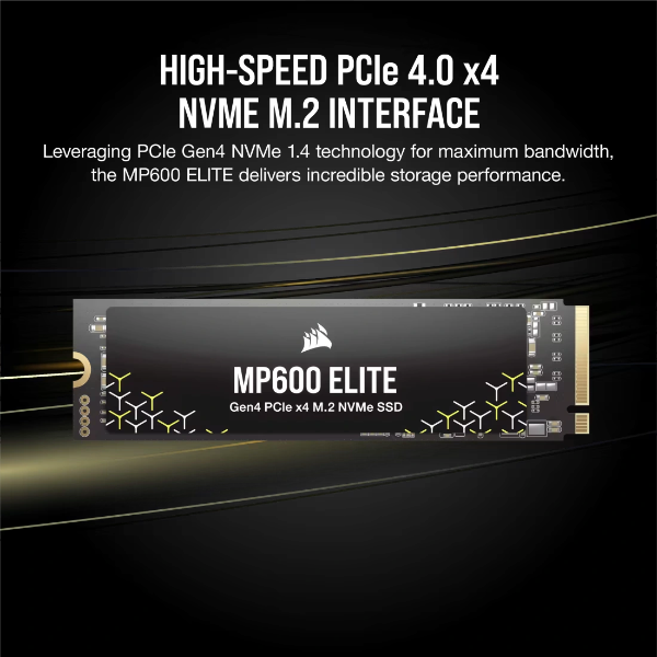 Corsair MP600 ELITE 4TB PCIe Gen4 x4 NVMe 1.4 M.2 SSD - Microcenter India.