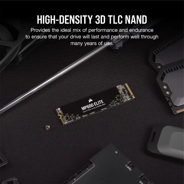 Corsair MP600 ELITE 4TB PCIe Gen4 x4 NVMe 1.4 M.2 SSD - Microcenter India.