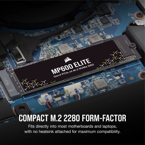 Corsair MP600 ELITE 4TB PCIe Gen4 x4 NVMe 1.4 M.2 SSD - Microcenter India.