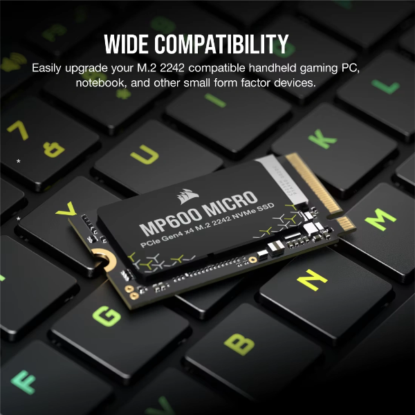 Corsair MP600 MICRO 2TB PCIe 4.0 Gen4 x4 NVMe M.2 2242 SSD - Microcenter India.