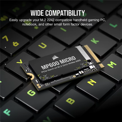 Corsair MP600 MICRO 2TB PCIe 4.0 Gen4 x4 NVMe M.2 2242 SSD - Microcenter India.