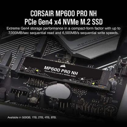 CORSAIR MP600 PRO NH 1TB M.2 NVMe Gen4 Internal SSD - Microcenter India.