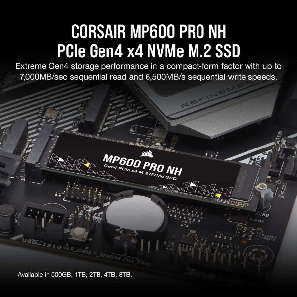 Corsair MP600 PRO NH 4TB PCIe 4.0 Gen 4 x4 NVMe M.2 SSD - Microcenter India.
