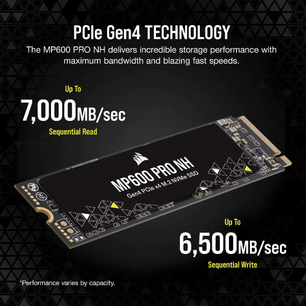 Corsair MP600 PRO NH 4TB PCIe 4.0 Gen 4 x4 NVMe M.2 SSD - Microcenter India.