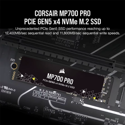 Corsair MP700 PRO 4TB PCIe Gen5 x4 NVMe 2.0 M.2 SSD - Microcenter India.