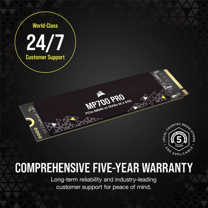 Corsair MP700 PRO 4TB PCIe Gen5 x4 NVMe 2.0 M.2 SSD - Microcenter India.