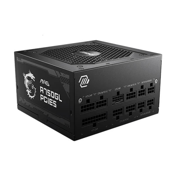 MSI MAG A750GL PCIE5 ATX 3.0 750 Watt 80 Plus Gold SMPS  Microcenter India