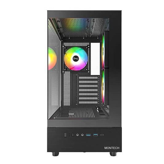 Montech XR Mid-Tower ATX Cabinet Black  Microcenter India