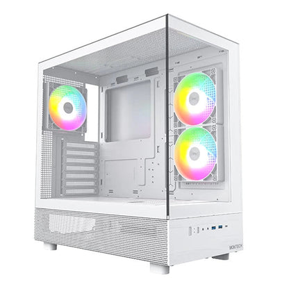 Montech XR Mid-Tower ATX Cabinet White  Microcenter India