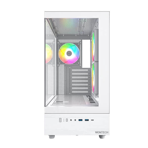 Montech XR Mid-Tower ATX Cabinet White  Microcenter India