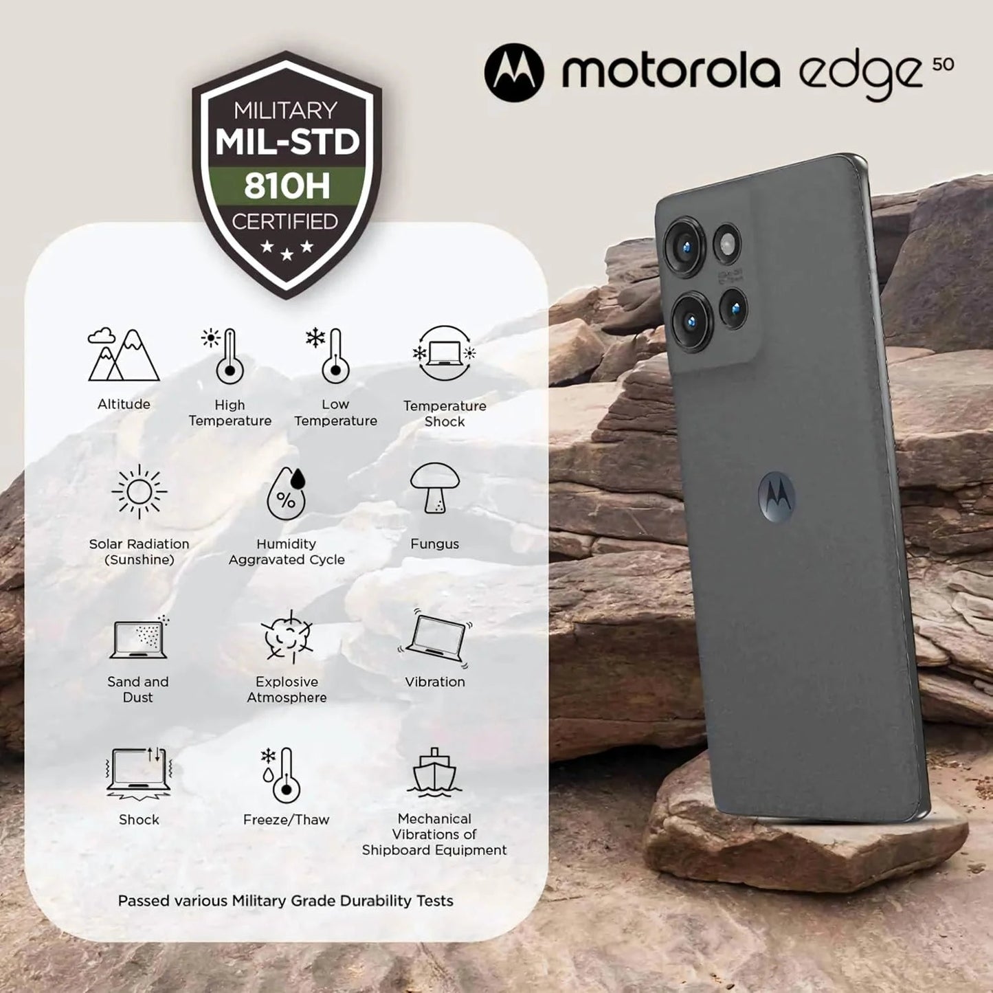 Motorola Edge 50 5G Koala Grey 8GB RAM 256GB Storage  Microcenter India