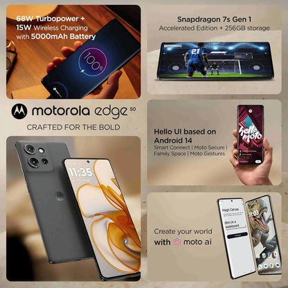 Motorola Edge 50 5G Koala Grey 8GB RAM 256GB Storage  Microcenter India