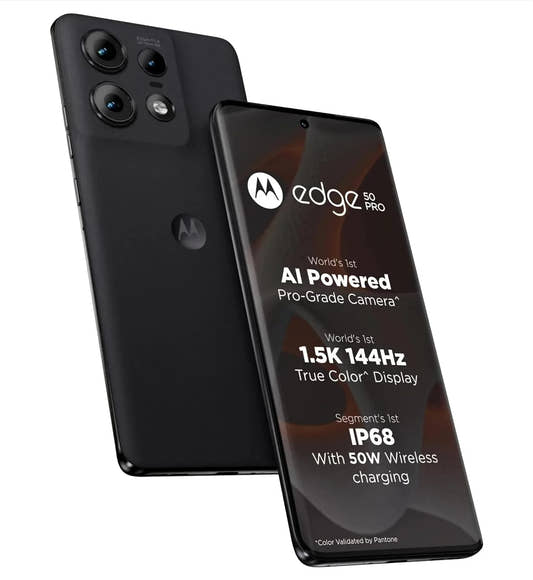 Motorola Edge 50 Pro 5G Black Beauty 12GB RAM 256GB Storage  Microcenter India