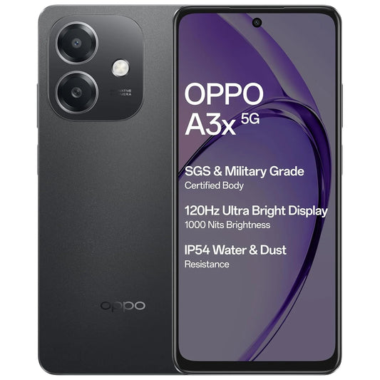 OPPO A3X 5G Sparkle Black 4GB RAM 128GB Storage  Microcenter India