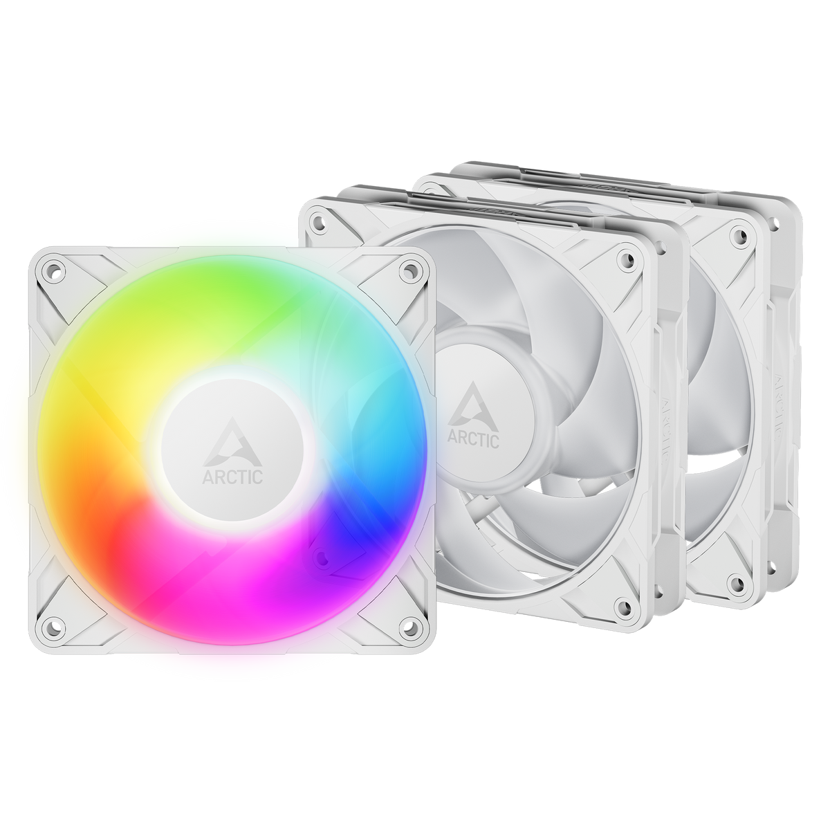 ARCTIC P12 Pro A-RGB 120mm PWM case fan three pack in white
