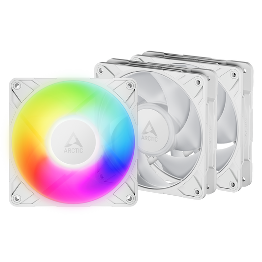 ARCTIC P12 Pro A-RGB 120mm PWM case fan three pack in white