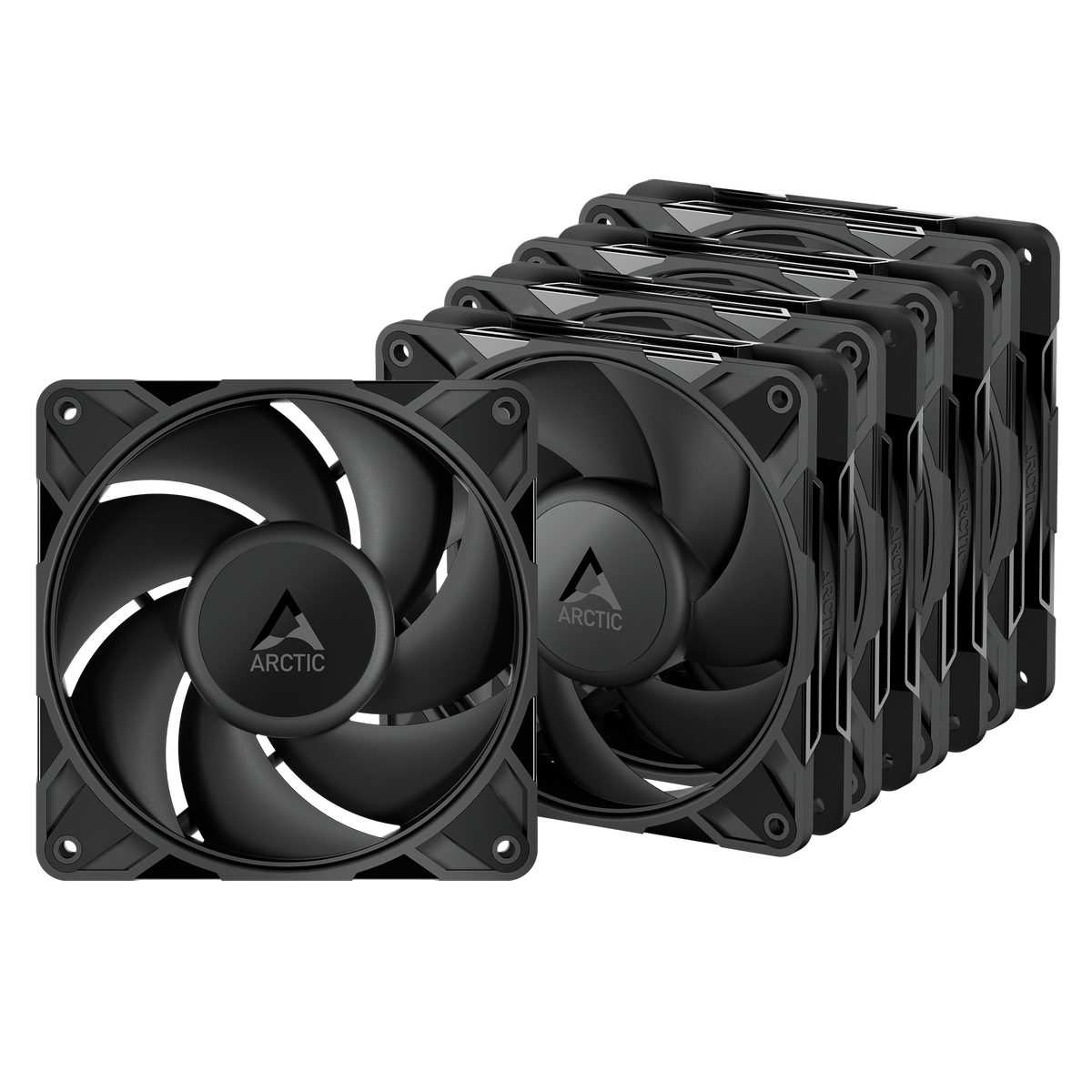 ARCTIC P12 Pro PST 120mm PWM case fan five pack in black