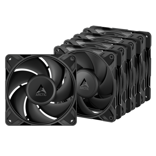 ARCTIC P12 Pro PST 120mm PWM case fan five pack in black