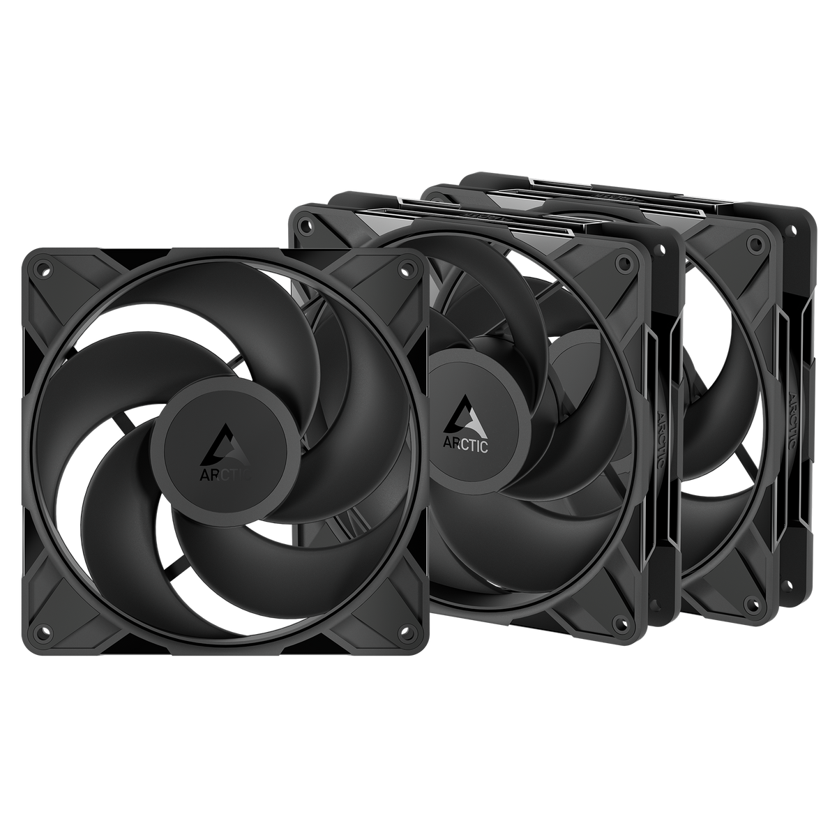 ARCTIC P14 Pro Reverse 140mm PWM case fan three pack in black, non RGB
