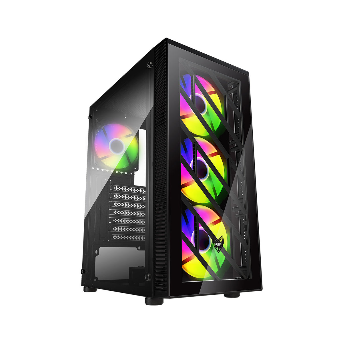 FSP CMT192 ATX mid tower PC case in black