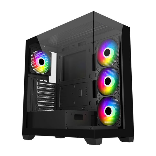 FSP M340 ATX mid tower PC case in black