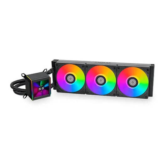Lian Li Galahad II LCD 360 CPU Liquid Cooler (Black)  Microcenter India