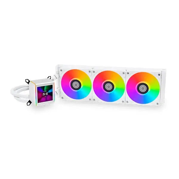 Lian Li Galahad II LCD 360 CPU Liquid Cooler (White)  Microcenter India