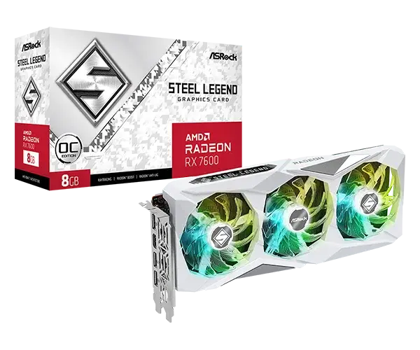 Asrock AMD Radeon RX 7600 Steel Legend 8GB OC - Microcenter India