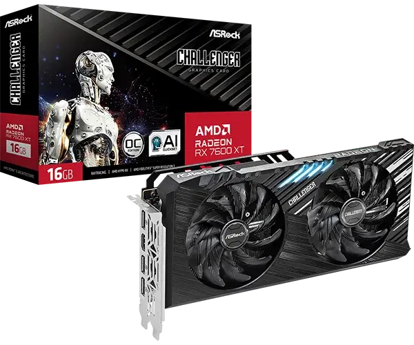 Asrock AMD Radeon RX 7600 XT Challenger 16GB OC - Microcenter India