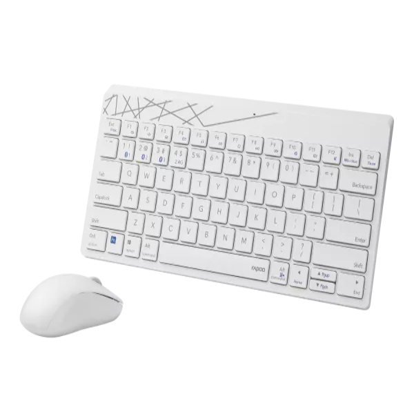 Rapoo 8000M Multi Mode Wireless and Bluetooth Keyboard and Mouse Combo - Microcenter India.