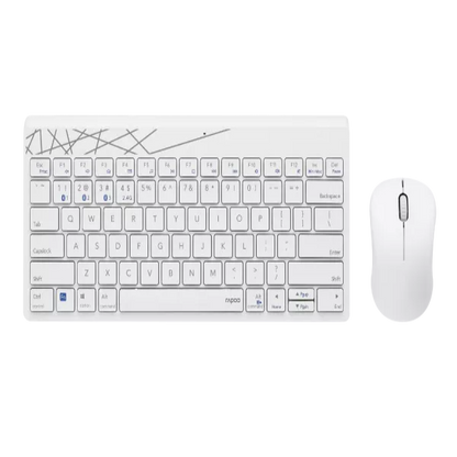 Rapoo 8000M Multi Mode Wireless and Bluetooth Keyboard and Mouse Combo - Microcenter India.