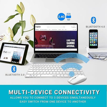 Rapoo 9300m Multi-Device Bluetooth Wireless Keyboard and Mouse Set - Microcenter India.
