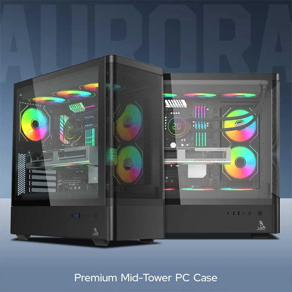 TAG Gamerz Aurora Mesh Mid Tower Cabinet - Microcenter India
