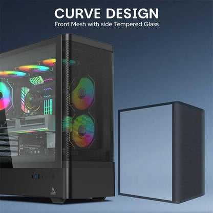 TAG Gamerz Aurora Mesh Mid Tower Cabinet - Microcenter India