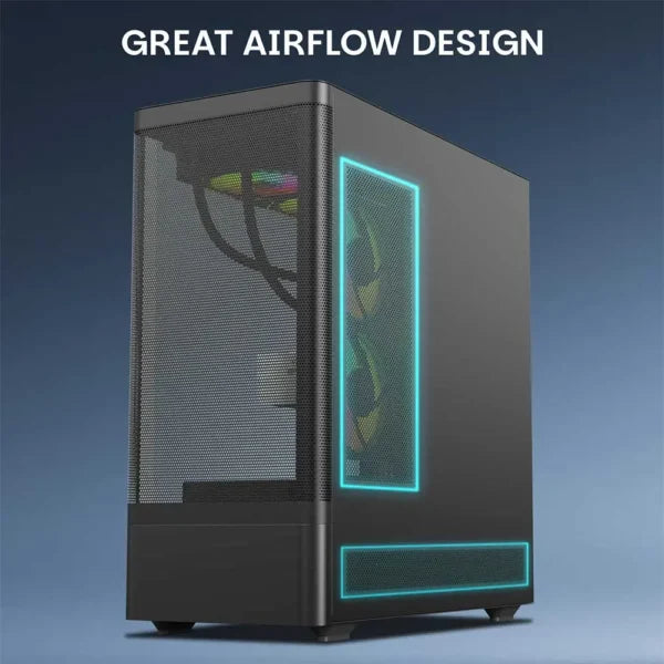 TAG Gamerz Aurora Mesh Mid Tower Cabinet - Microcenter India