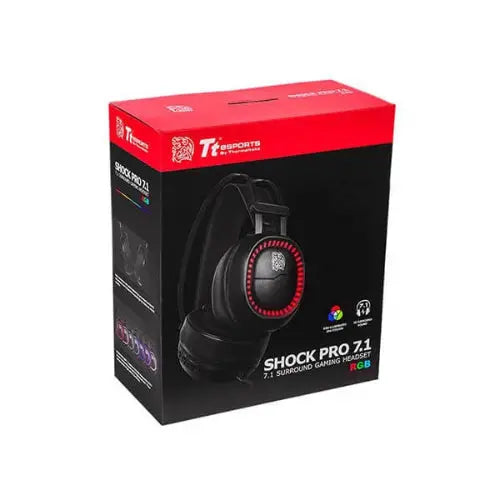 Thermaltake TT ESports Shock Pro RGB 7.1 Gaming Headset (Black) - Microcenter India.