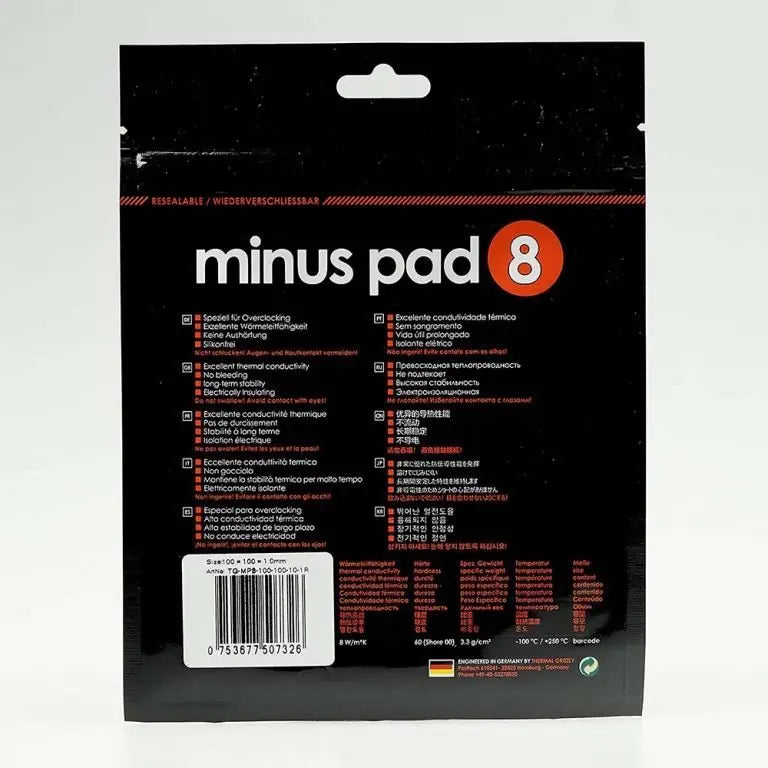 Thermal Grizzly Minus Pad 8 – 100X100X1mm Thermal Pad 