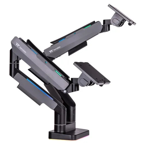 Thermaltake Dual RGB, monitor arm, dual monitor mount