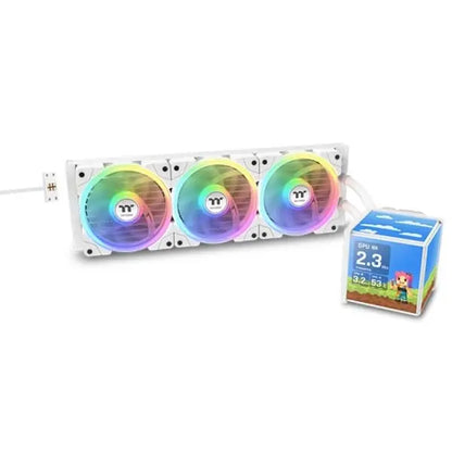 Thermaltake MineCube 360 Ultra ARGB White 360mm AIO Liquid Cooler - Microcenter India.